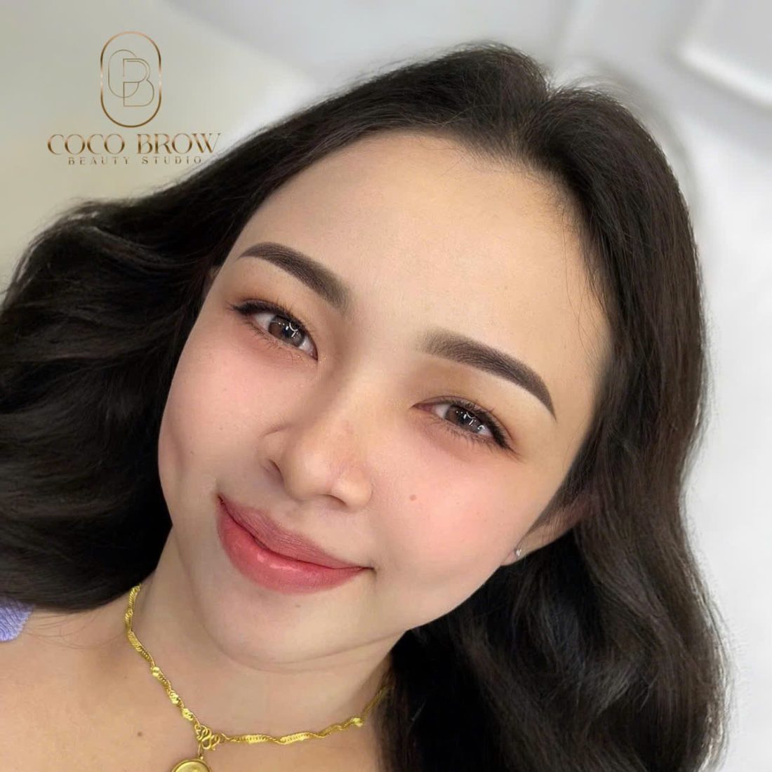 Ombré powder brow result